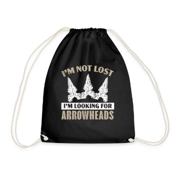 Je ne suis pas perdu Je cherche la chasse aux pointes de flèches - Sac de sport léger - noir - Devant