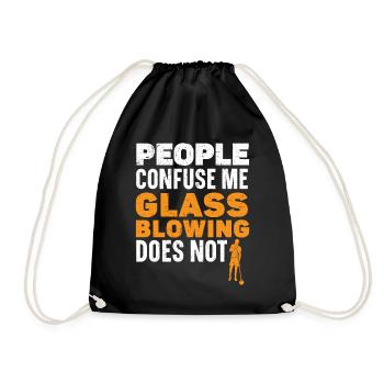 Les gens me confondent Le soufflage de verre ne fait pas - Sac de sport léger - noir - Devant