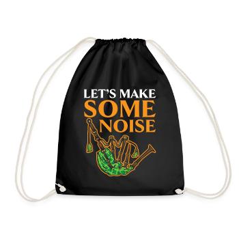 Let's make some noise Instrument Musician Dud - Drawstring Bag - black - Front