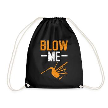 Blow Me Instrument Bagpipes Musicien Bagpipes - Sac de sport léger - noir - Devant