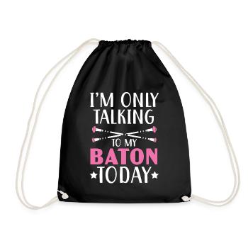 Je ne parle que Baton Twirling aujourd’hui Twirler - Sac de sport léger - noir - Devant