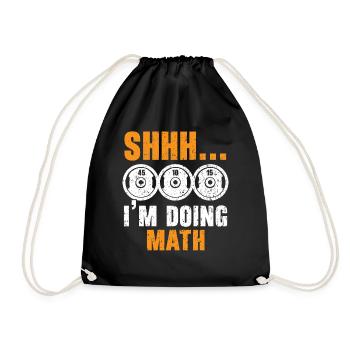 Chut je fais math trainer haltérophilie fitness - Sac de sport léger - noir - Devant