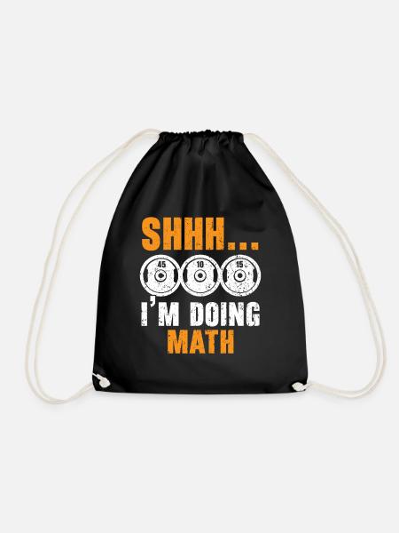 Chut je fais math trainer haltérophilie fitness - Sac de sport léger - noir