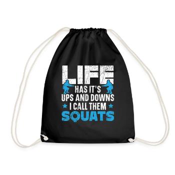 La vie a ses hauts et ses bas que je les appelle - Sac de sport léger - noir - Devant