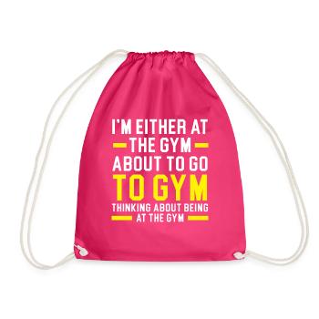 Trainer Bodybuilding Weightlifting Gym Fi - Drawstring Bag - fuchsia - Front