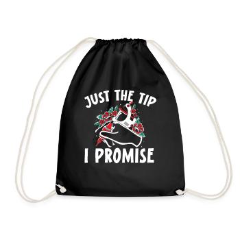 Just the tip I promise tattooist tattooing - Drawstring Bag - black - Front