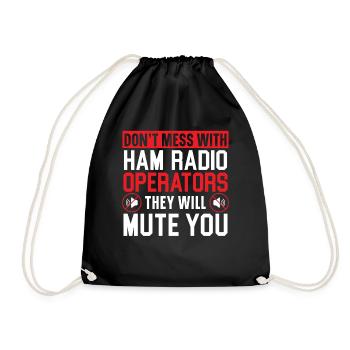 Ne plaisantez pas avec les radioamateurs - Sac de sport léger - noir - Devant