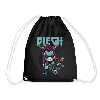 Blegh Heavy Metal Metalcore Einhorn - Turnbeutel - Schwarz - Vorne