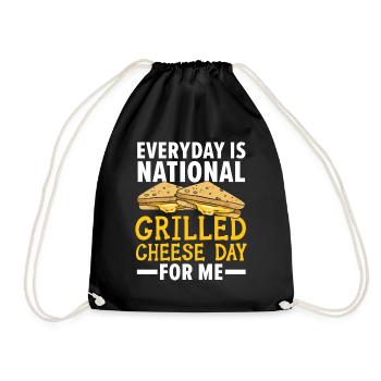 For me, every day is the National Day of Culture. - Drawstring Bag - black - Front