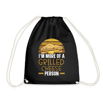 I'm more of a grilled cheese type Grilled cheese - Drawstring Bag - black - Front