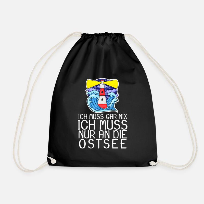Ostsee Spruch - Turnbeutel - Schwarz