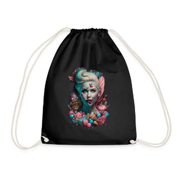 Candycore Aesthetic pour ceux qui ont la dent sucrée - Sac de sport léger - noir - Devant