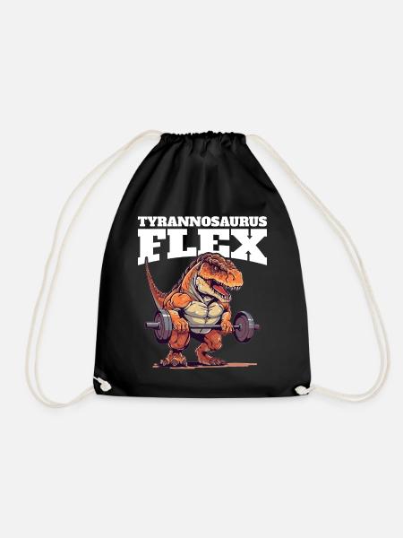 Fitness Musculation Dino T-Rex Tyrannosaurus Flex - Sac de sport léger - noir
