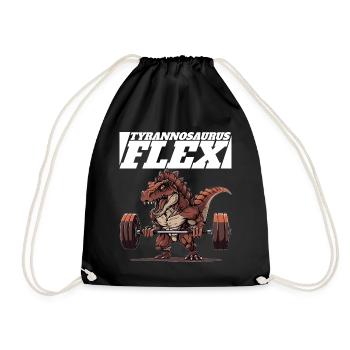 Fitness Musculation Dino T-Rex Tyrannosaurus Flex - Sac de sport léger - noir - Devant