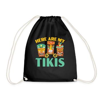 Voici mes Tikis Hawaiian Luau Party Tik - Sac de sport léger - noir - Devant