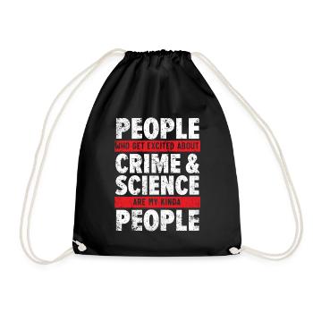 Des gens enthousiasmés par le crime et la science - Sac de sport léger - noir - Devant