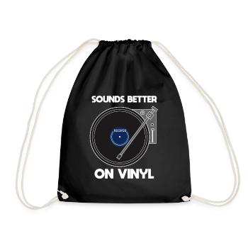 Sounds Better On Vinyl Vinyl Record Collector - Turnbeutel - Schwarz - Vorne