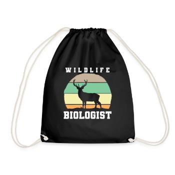 Biologiste de la faune Wildtierbiologe - Sac de sport léger - noir - Devant