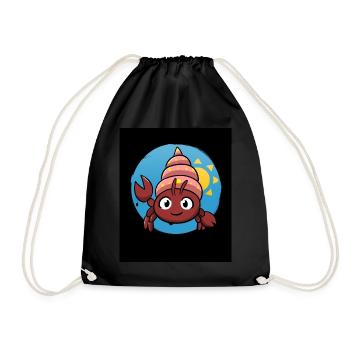 Hermit Crab Crab Seller - Drawstring Bag - black - Front