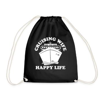 Drôle de femme de croisière Bateau de croisière - Sac de sport léger - noir - Devant