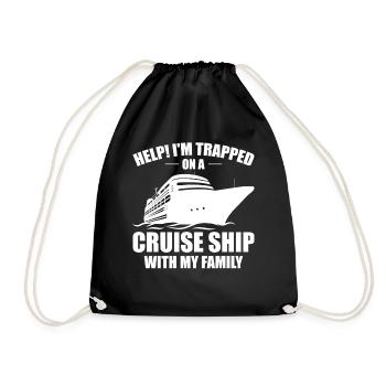 Fun Cruise Family Vacation - Drawstring Bag - black - Front
