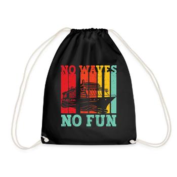 Drôle de bateau de croisière rétro - Sac de sport léger - noir - Devant