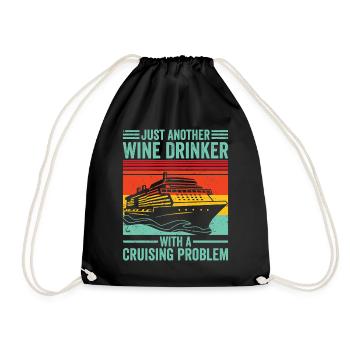 Drôle de croisière rétro - Sac de sport léger - noir - Devant