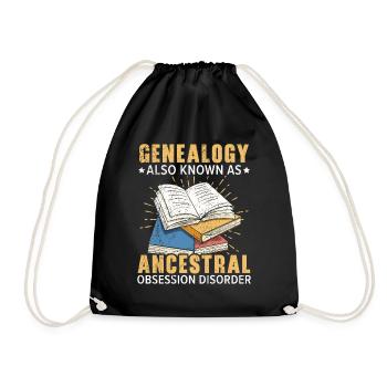 Genealogy known as ancestral possession disorder - Drawstring Bag - black - Front