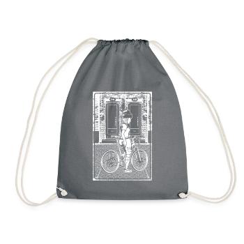 Explorer la ville à vélo avec une chemise tendance - Sac de sport léger - gris - Devant