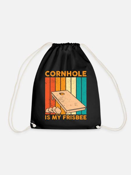 Drôle de trou de maïs Cornhole Retro - Sac de sport léger - noir