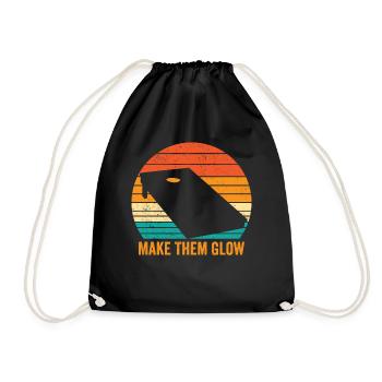 Drôle de trou de maïs Cornhole Retro - Sac de sport léger - noir - Devant