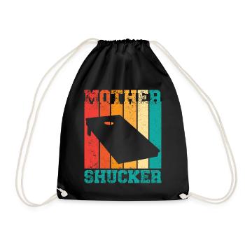 Drôle de trou de maïs Cornhole Retro - Sac de sport léger - noir - Devant