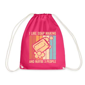 Fabricant de savon amusant - Sac de sport léger - fuchsia - Devant