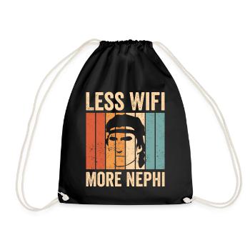 Funny Mormon missionary LDS - Drawstring Bag - black - Front