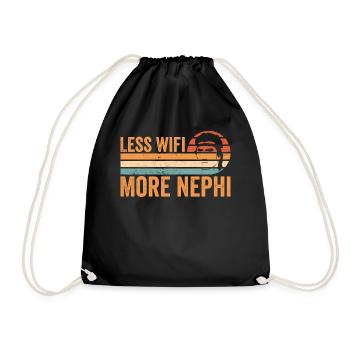 Funny Mormon missionary LDS - Drawstring Bag - black - Front