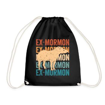 Ex Mormon Tapir Cheval LDS Rétro Exmo - Sac de sport léger - noir - Devant