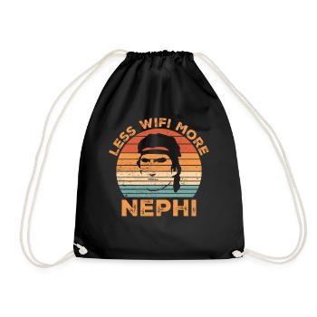 Funny Mormon missionary LDS - Drawstring Bag - black - Front