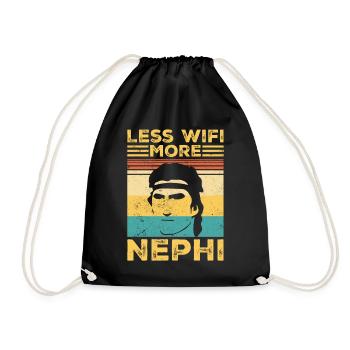 Funny Mormon Missionary LDS Retro - Drawstring Bag - black - Front