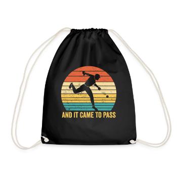 Funny Mormon missionary LDS Baseball - Drawstring Bag - black - Front