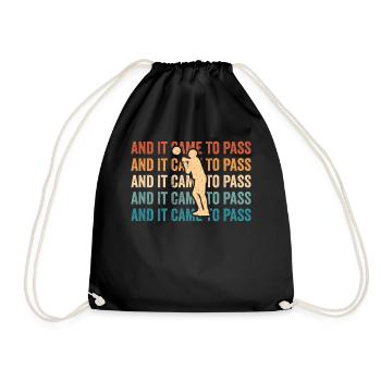 Funny Mormon Missionary LDS Basketball - Drawstring Bag - black - Front