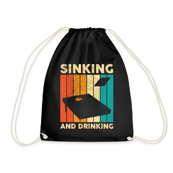 Drôle de trou de maïs Cornhole Retro - Sac de sport léger - noir - Devant