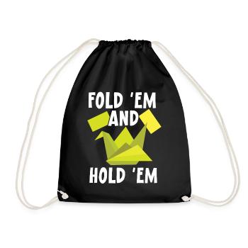 Fold 'em And Hold 'em Paper Art Japanese Art - Drawstring Bag - black - Front
