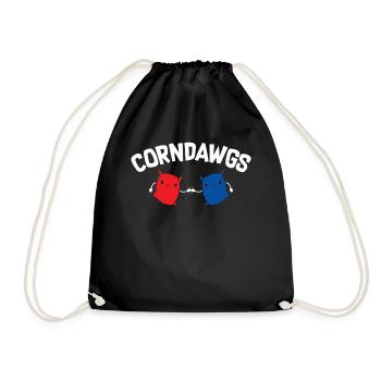Funny Cornhole Corn Hole - Drawstring Bag - black - Front