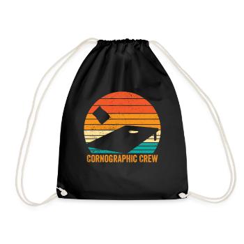 Drôle de trou de maïs Cornhole Retro - Sac de sport léger - noir - Devant