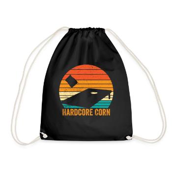 Funny Cornhole Corn Hole Retro - Drawstring Bag - black - Front