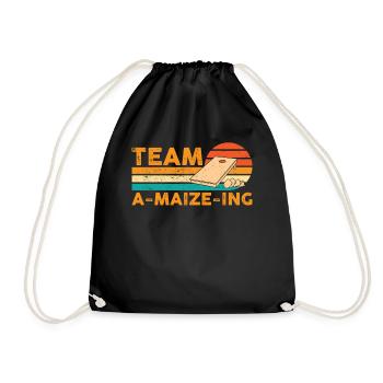 Drôle de trou de maïs Trou de maïs rétro - Sac de sport léger - noir - Devant