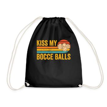 Drôle de boule de boccia rétro - Sac de sport léger - noir - Devant