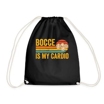 Drôle de boule de boccia rétro - Sac de sport léger - noir - Devant