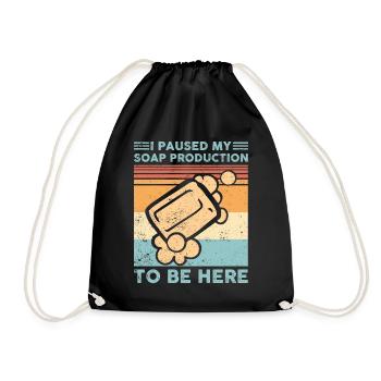 Fabricant de savon amusant - Sac de sport léger - noir - Devant