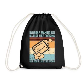 Fabricant de savon amusant - Sac de sport léger - noir - Devant